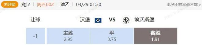 德乙德甲解析：漢堡VS埃沃斯堡，勒沃庫森VS波鴻